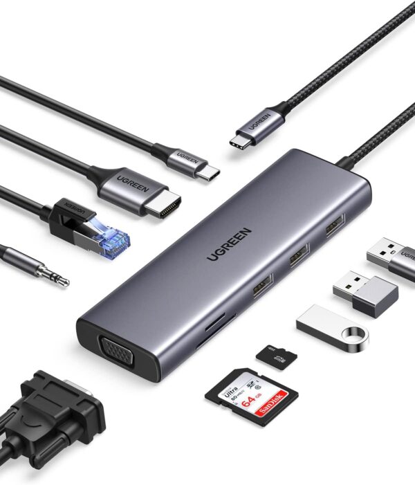 UGreen 10-in-1 USB-C Hub with 4K HDMI and USB 3.0 Ports - Image 3