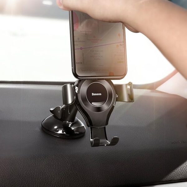 Baseus Osculum Type Gravity Car Mount Holder Black - Image 2