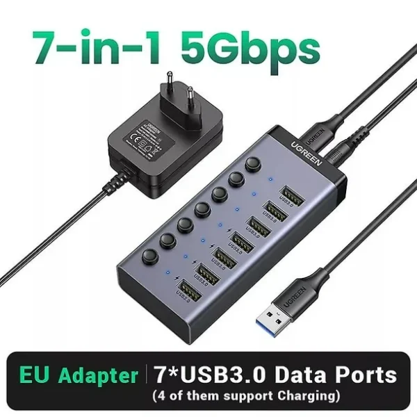 UGREEN 7-in-1 USB 3.0 Hub - Latest Release - Image 2