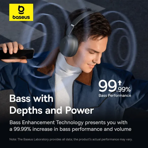 Baseus Bass 35 Max – Wireless Headphones with Deep Bass - Image 5