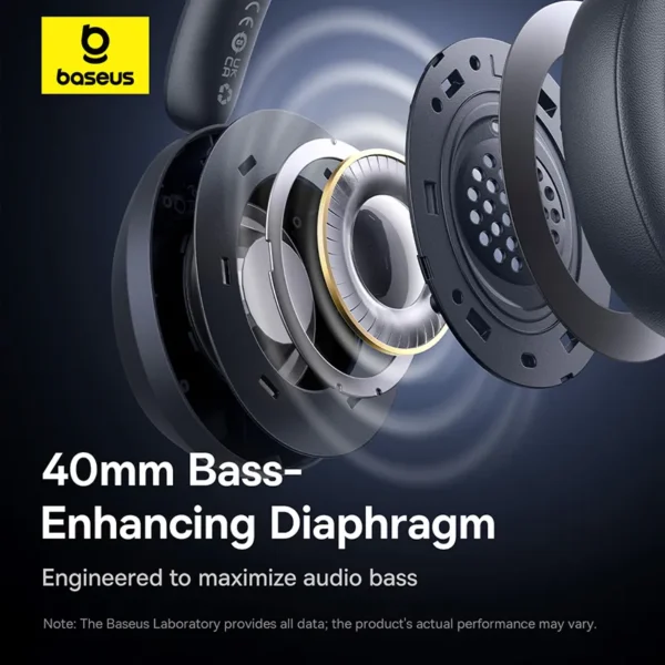 Baseus Bass 35 Max – Wireless Headphones with Deep Bass - Image 4