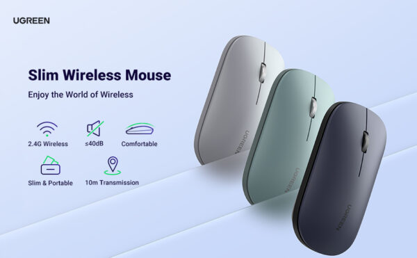 Ugreen Portable Ultra Silent Wireless Mouse 2.4G - Image 4
