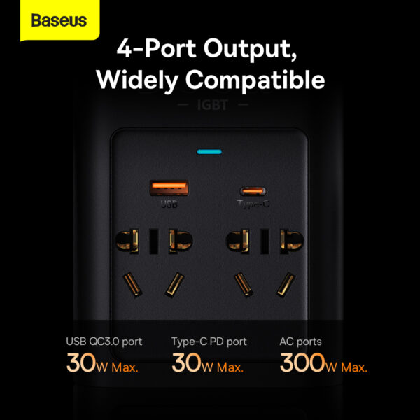 Baseus 300W Power Car Inverter – 220V Portable Inverter - Image 2