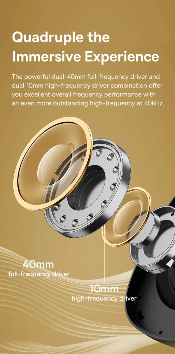 Baseus Bowie H1 Pro Wireless Noise-Cancellation Headphones - Image 4