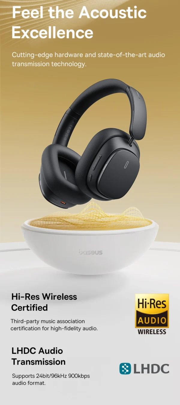 Baseus Bowie H1 Pro Wireless Noise-Cancellation Headphones - Image 3