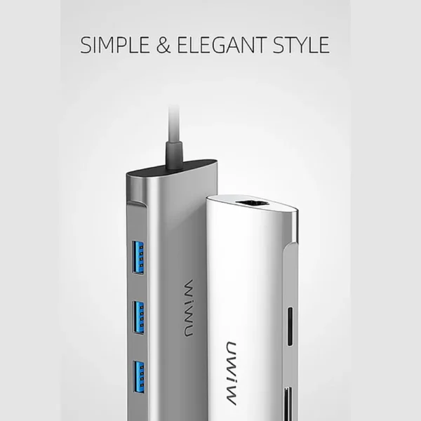 Wiwu 6-in-1 Type-C Hub (631STR) – USB 3.0 - Image 2