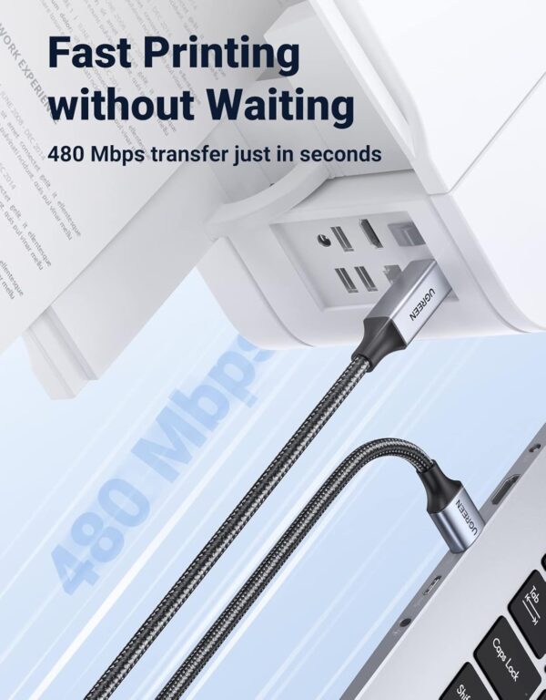 UGREEN USB-A Male to USB-B 2.0 Printer Cable - 2M - Image 6