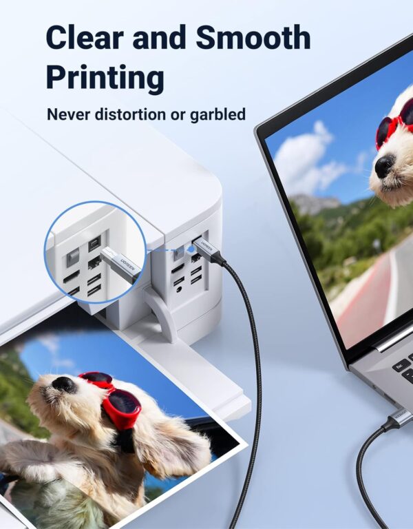 UGREEN USB-A Male to USB-B 2.0 Printer Cable - 2M - Image 5