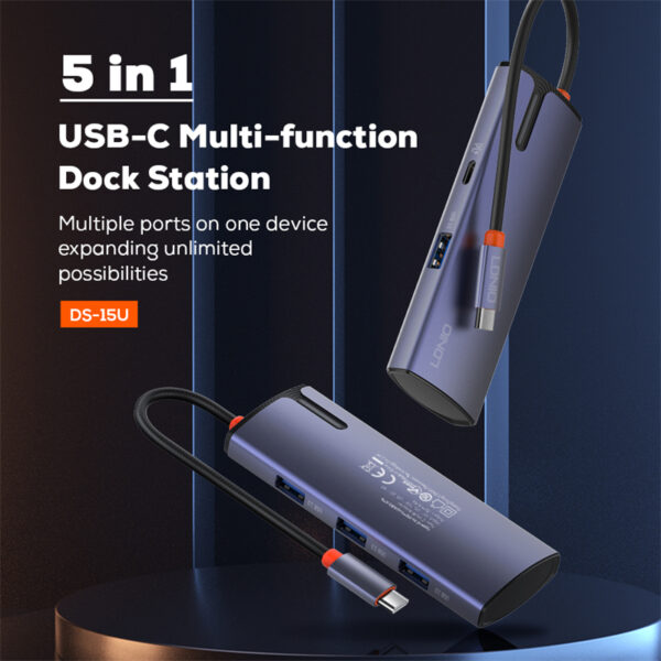 Ldnio 5-in-1 Expansion Multifunctional Hub DS-15U - Image 2