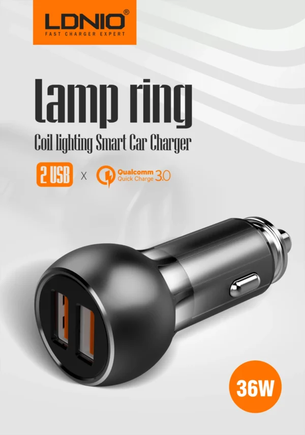 Ldnio  Dual Port QC3.0 Fast Car Charger - Image 3