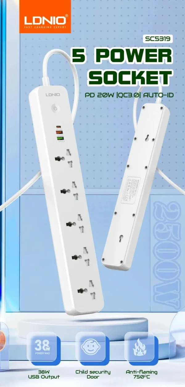 Ldnio Defender Series Power Extension - Image 2