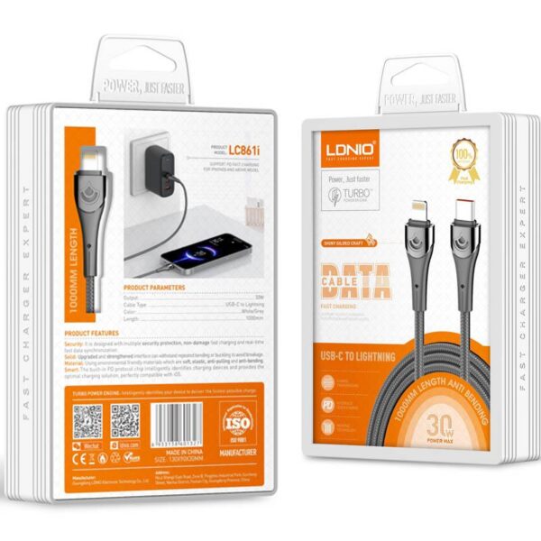 Ldnio USB-C To iPhone Fast Charging Cable 30W 1meter - Image 5