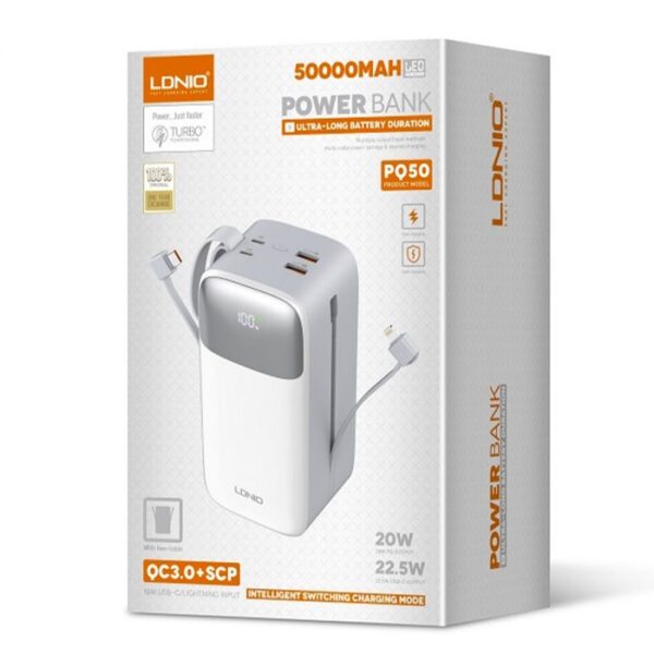 Ldnio 22.5W 50000mAh Power bank with LED Display - Image 8