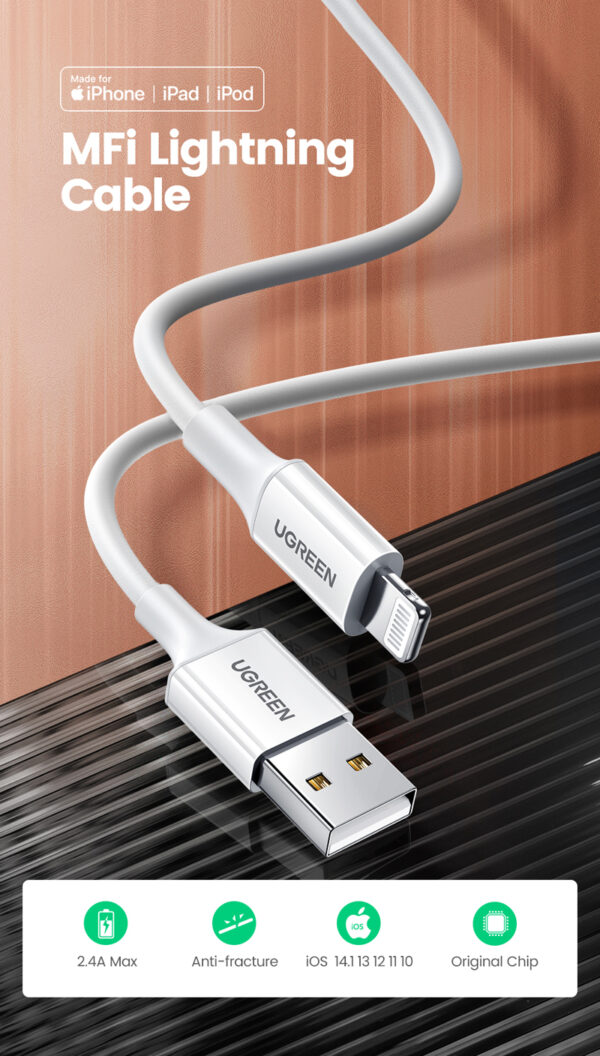 Ugreen USB-A to Lightning Cable - Image 4