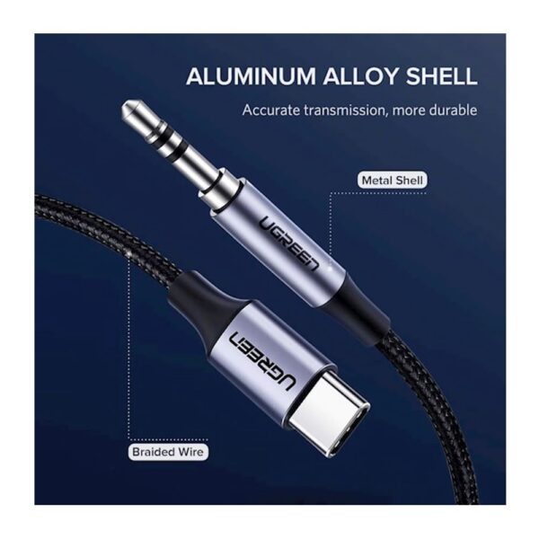 Ugreen USB-C Audio Cable 3.5mm M/M Aluminum Shell - Image 4