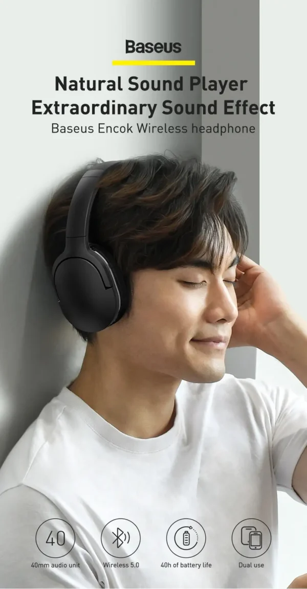 Baseus D02 Pro Wireless Headphones – Bluetooth 5.3 - Image 4