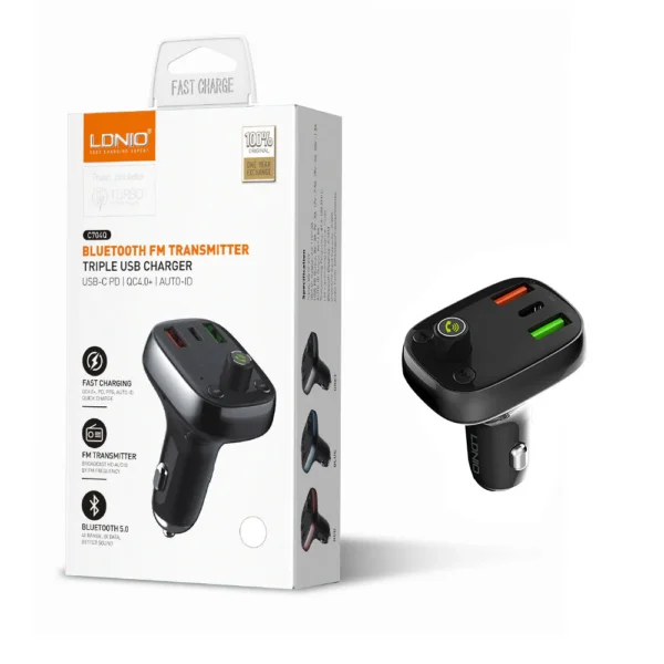 Ldnio 30W Car Charger Bluetooth V5.0 player C704Q
