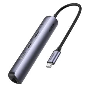 UGREEN 10919 ULTRA SLIM 5-IN-1 USB C HUB WITH ETHERNET AND HDMI