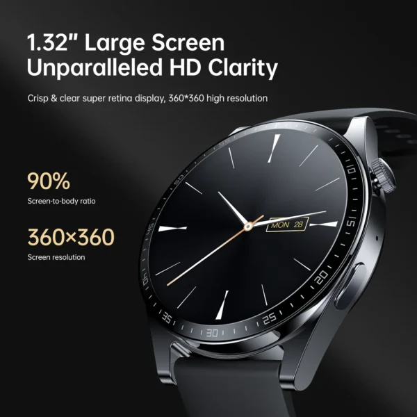 JR-FC2 Smart Watch Black – HD Display, Smart Calling - Image 2