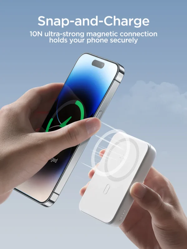 Joyroom JR-W020 Magnetic Wireless Powerbank 20W 10000mAh White - Image 2