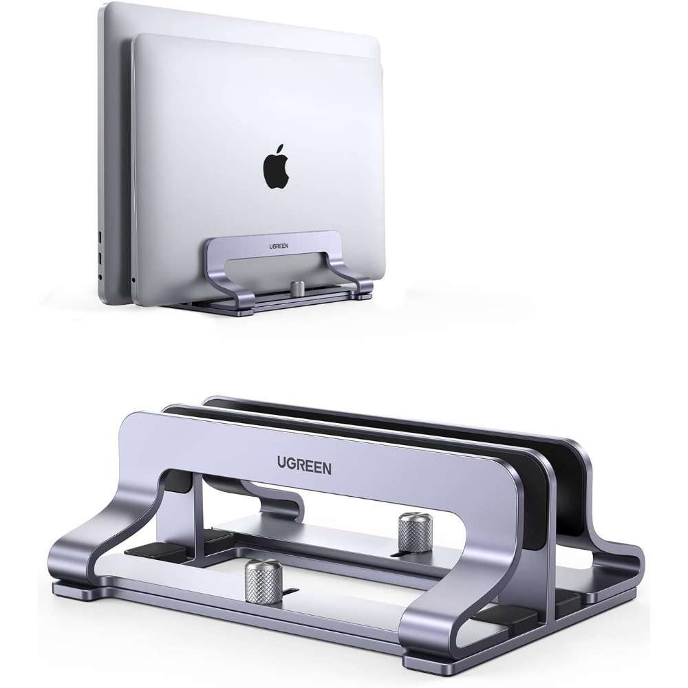 Ugreen Vertical Laptop Aluminum Stand Dual-Slot - Image 2