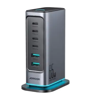 JR-TCM02 65W Multi-port Charger-Dark Gray