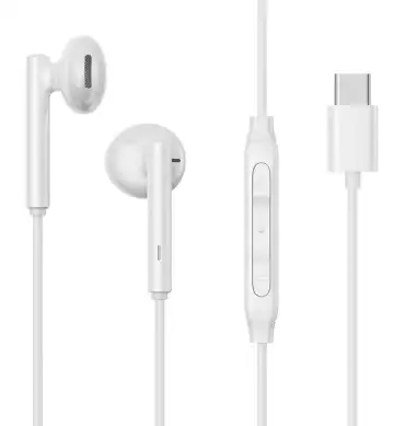Joyroom JR-EC05 TYPE-C Series Half In-Ear Wired Earphones-White