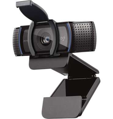 Logitech C920e Webcam | 1080p, Dual Mics, Privacy Screen