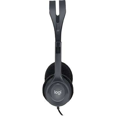 Logitech H110 Stereo Headset Black 3.5mm Dual Plug - Image 2
