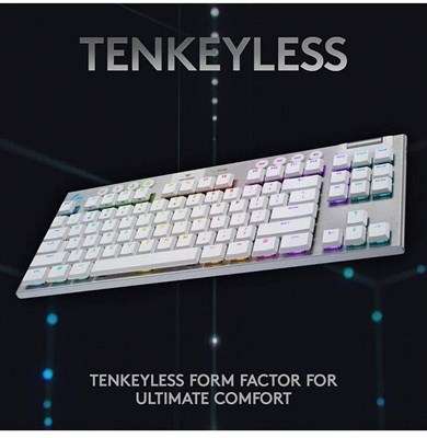 Logitech G915 TKL Wireless RGB Mechanical Gaming Keyboard (White) - Image 4