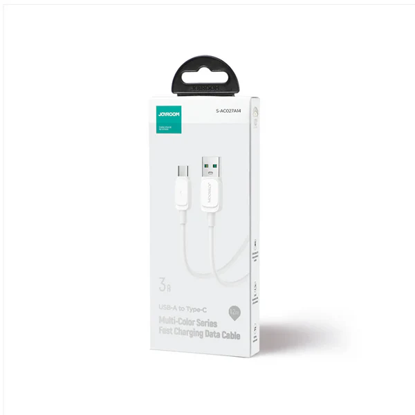 Fast Charging Cable USB-A to Type-C 3A – S-A14 1.2M White - Image 2