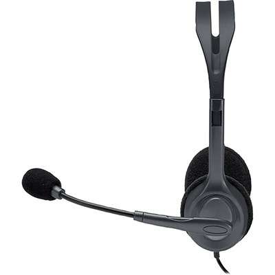 Logitech H110 Stereo Headset Black 3.5mm Dual Plug - Image 3