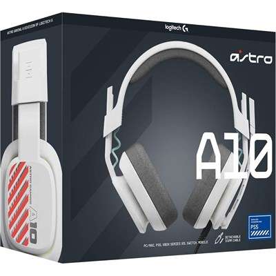 Logitech ASTRO A10 Wired Gaming Headset - White PS PS5 - Image 2