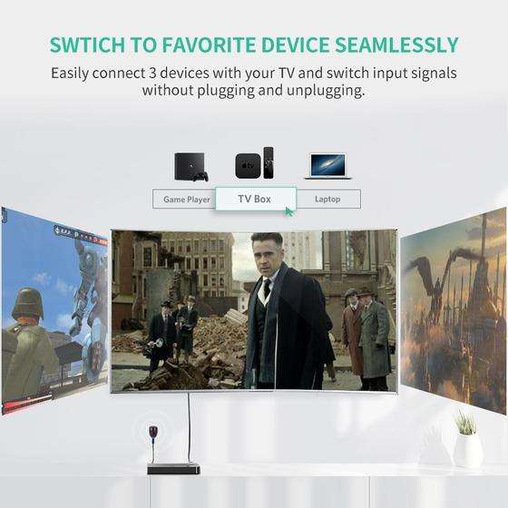 UGREEN HDMI Switch 3 In 1 | 4K 30Hz Multi Device Support - Image 4