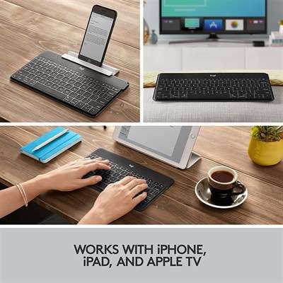 Logitech Keys-To-Go Wireless Bluetooth Keyboard-Black - Image 4