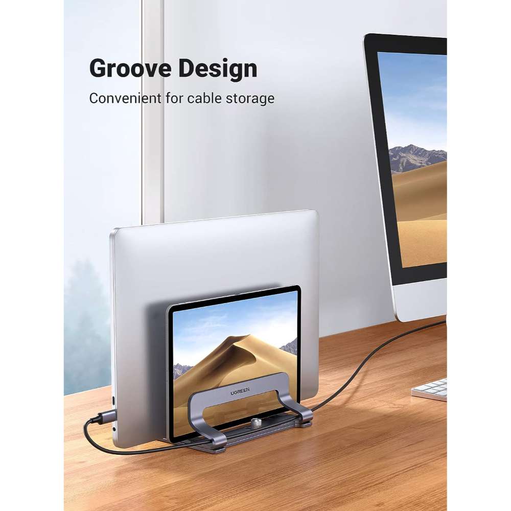 Ugreen Vertical Laptop Aluminum Stand Dual-Slot - Image 5