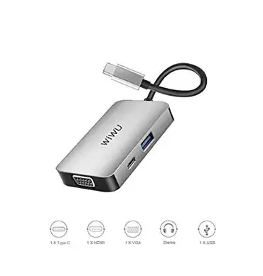 Wiwu 5-in-1 Type-C Hub (513HVP) – 4K HDMI, USB 3.0