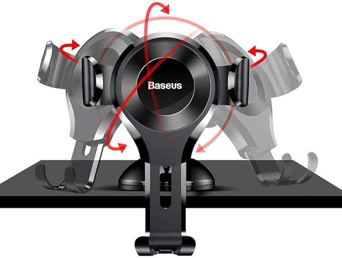 Baseus Osculum Type Gravity Car Mount Holder Black - Image 2