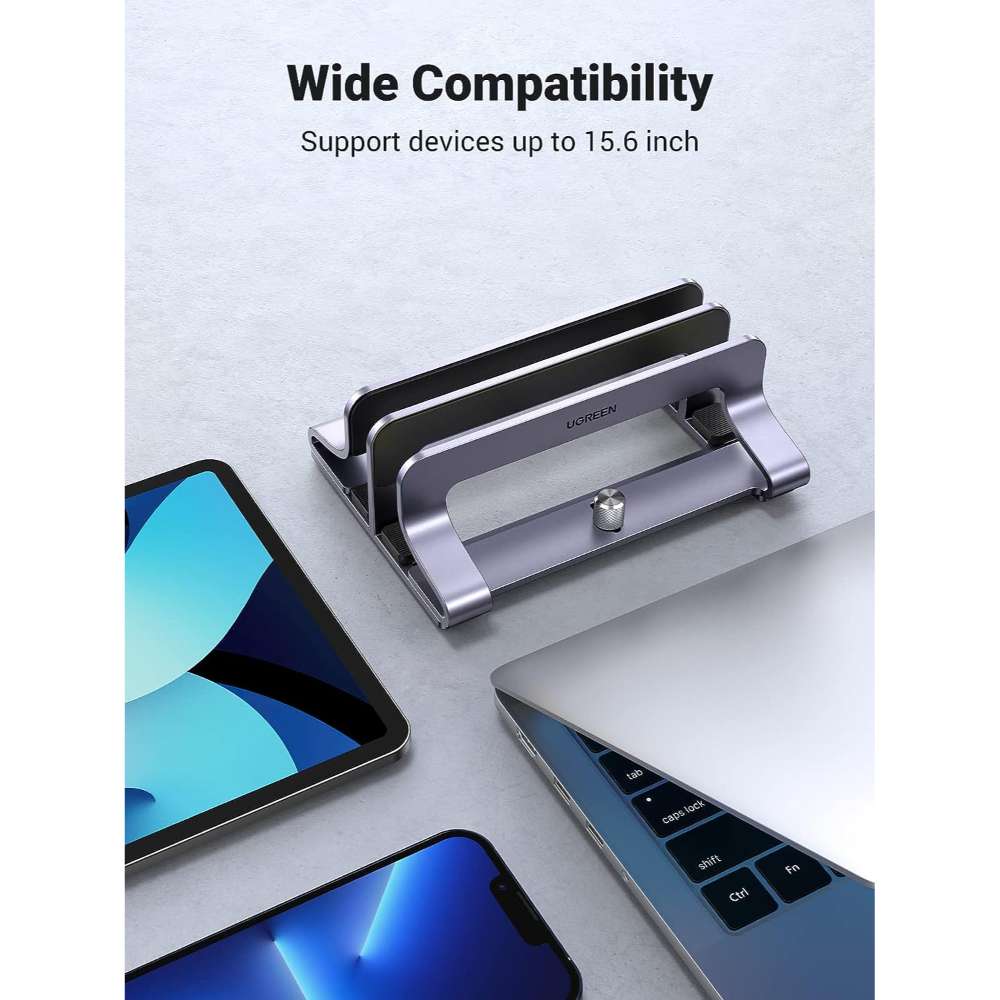 Ugreen Vertical Laptop Aluminum Stand Dual-Slot - Image 7