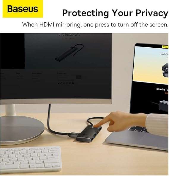 Baseus 6-Port Lite Series Type-C HUB Docking Station - Image 3