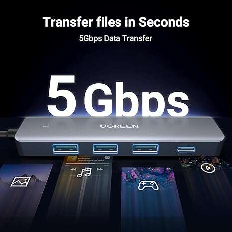 Ugreen USB 3.0 Hub 4 Ports for Laptops & PS5 - Image 6