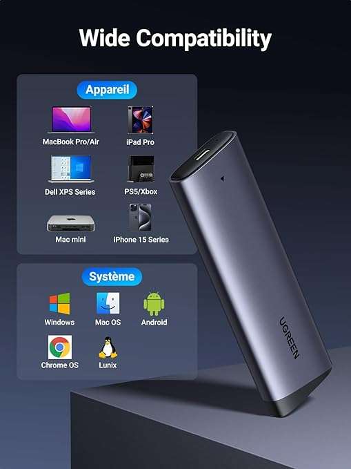 UGREEN M.2 NVMe SSD Enclosure 10Gbps USB 3.2 Gen 2 - Image 5