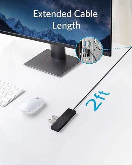 Anker 4-Port USB 3.0 Ultra Slim Data Hub Extended Cable - Image 5