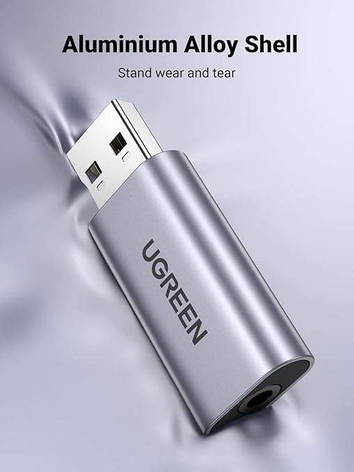 UGREEN 2in1 USB to Audio Jack USB External Audio Adapter - Image 2