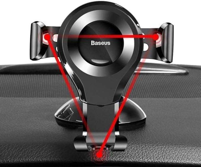 Baseus Osculum Type Gravity Car Mount Holder Black - Image 3