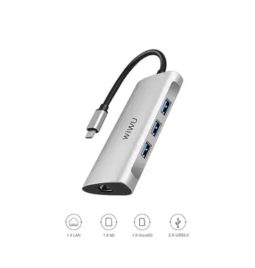 Wiwu 6-in-1 Type-C Hub (631STR) – USB 3.0