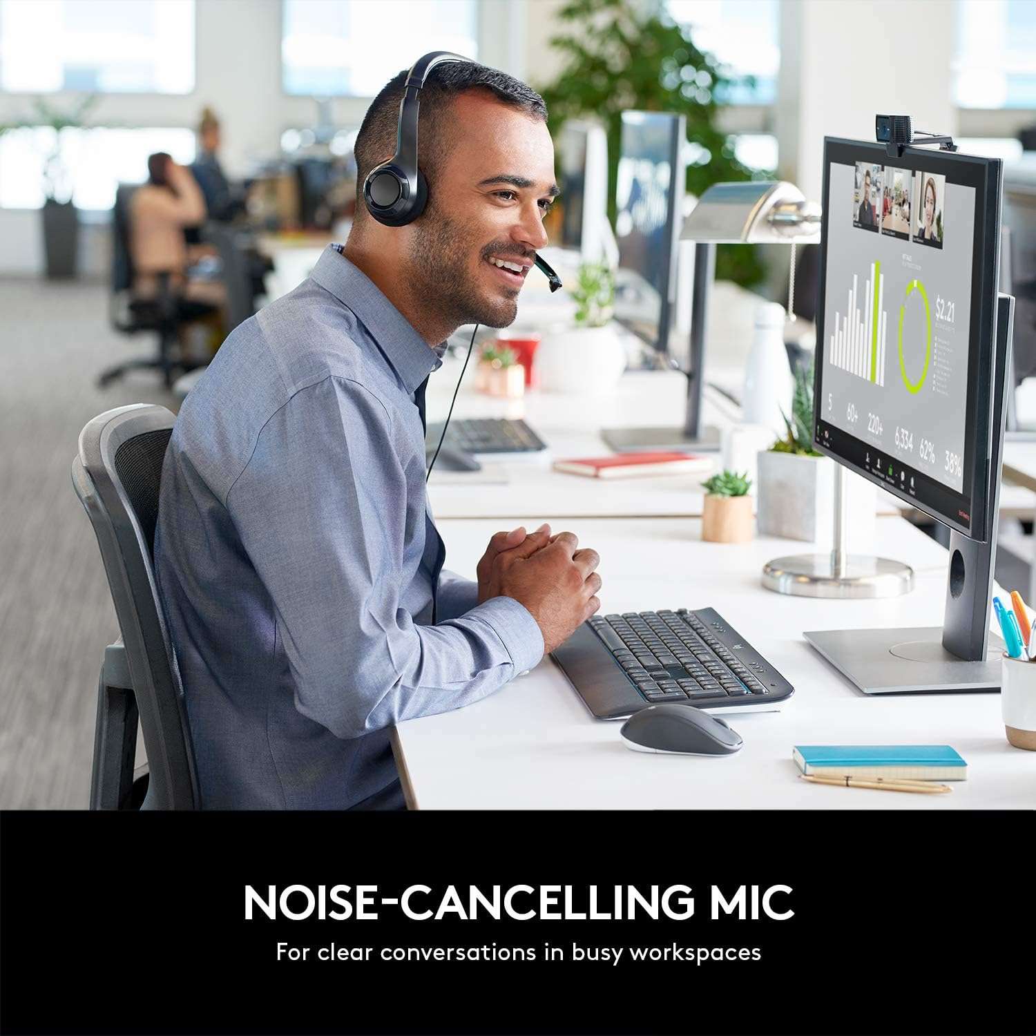 Logitech USB Computer Headset - Image 3