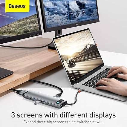 Baseus 11-in-1 Type-C Hub – HDMI, USB, Ethernet - Image 3