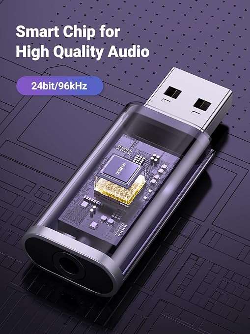 UGREEN 2in1 USB to Audio Jack USB External Audio Adapter - Image 4