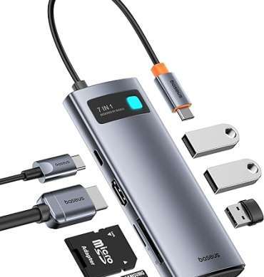 Baseus 7-in-1 Gen 2 USB C HUB 4K@60Hz HDMI 3* PD 100W
